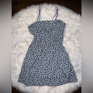 Altar’d State Black Blue Spot Pattern Short Dress